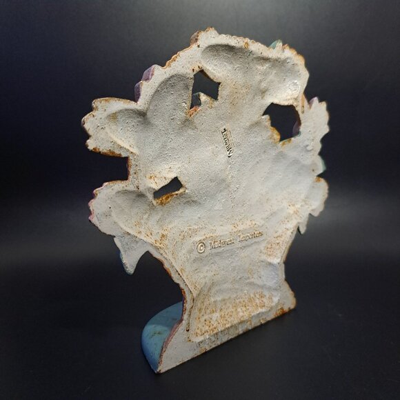 Cast Iron Door Stopper Midwest Imports Tulips In A Basket Vintage - Picture 11 of 16